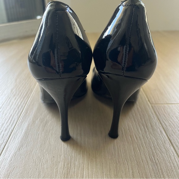 Enzo Angiolini Peep Toe Black Patent Pump Size 7 - Picture 9 of 9